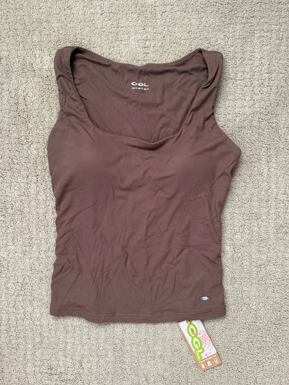 OGL Back Smoothing Cooling Essential Summer Bandless Bra Tank in Iced Mocha